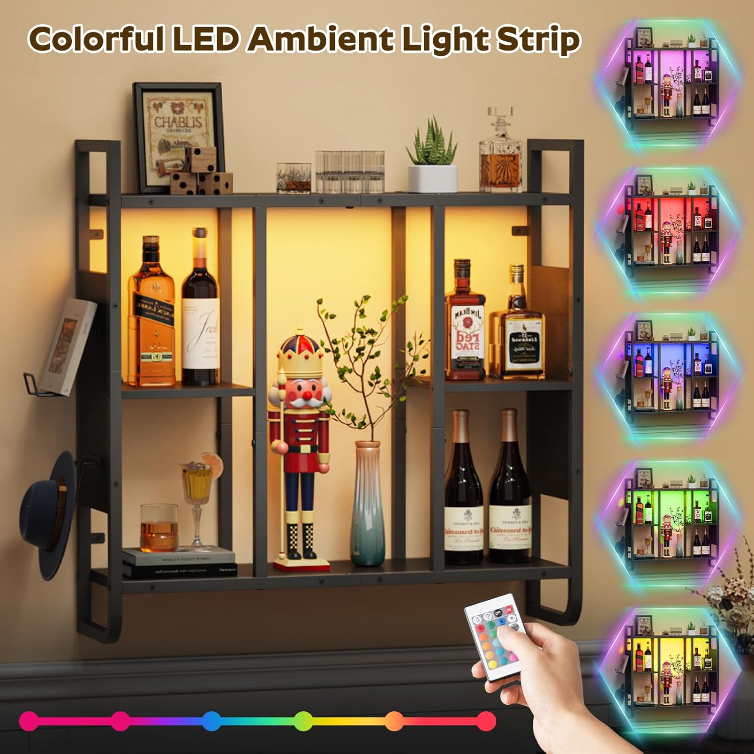 LED Gaming Shelf – RGB Floating Wall Shelf for Gaming Setup & Controller Display