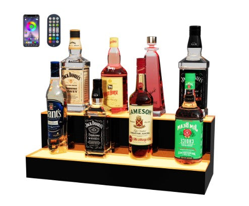 20inch LED Bar Shelf – Modern Floating Liquor Display Shelf with Ambient Lighting