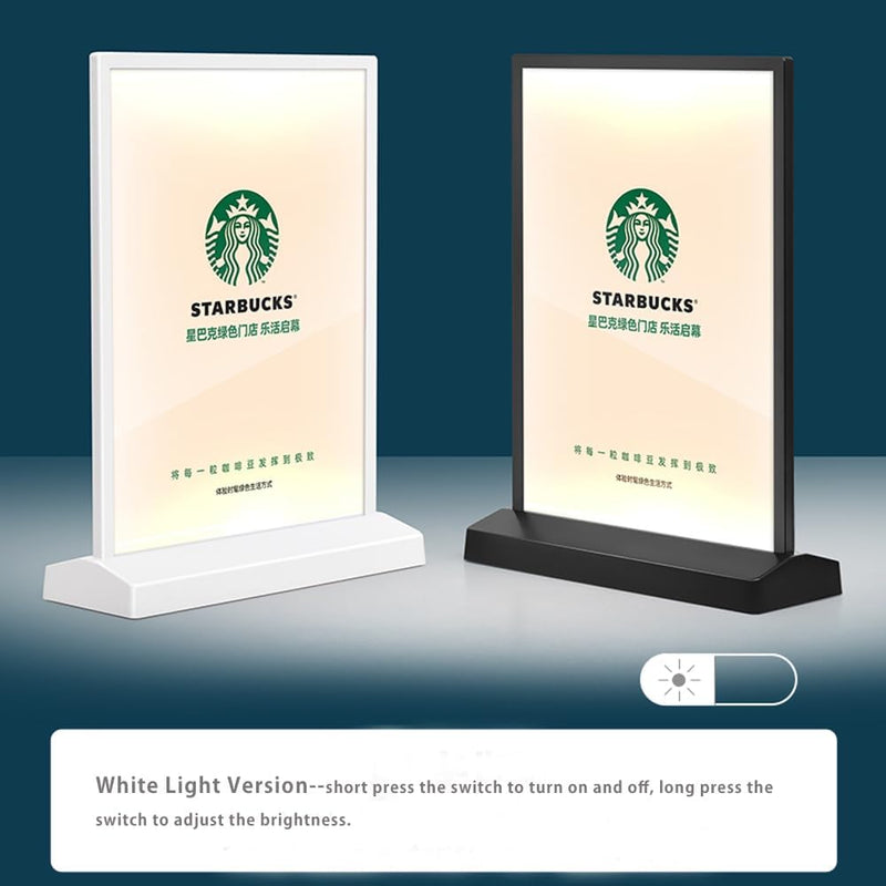 LED Acrylic Sign Holder – Illuminated Display Stand for Business