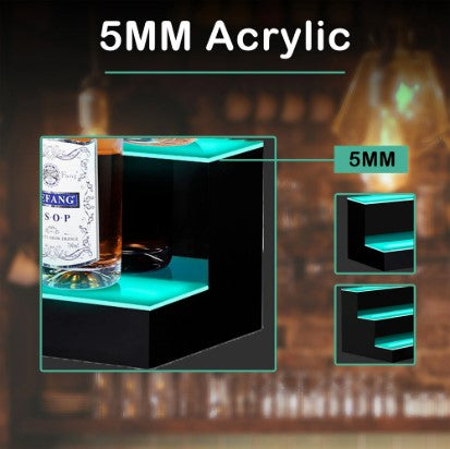 20inch LED Bar Shelf – Modern Floating Liquor Display Shelf with Ambient Lighting