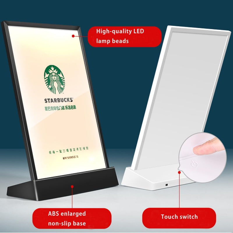 LED Acrylic Sign Holder – Illuminated Display Stand for Business