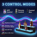 20inch LED Bar Shelf – Modern Floating Liquor Display Shelf with Ambient Lighting