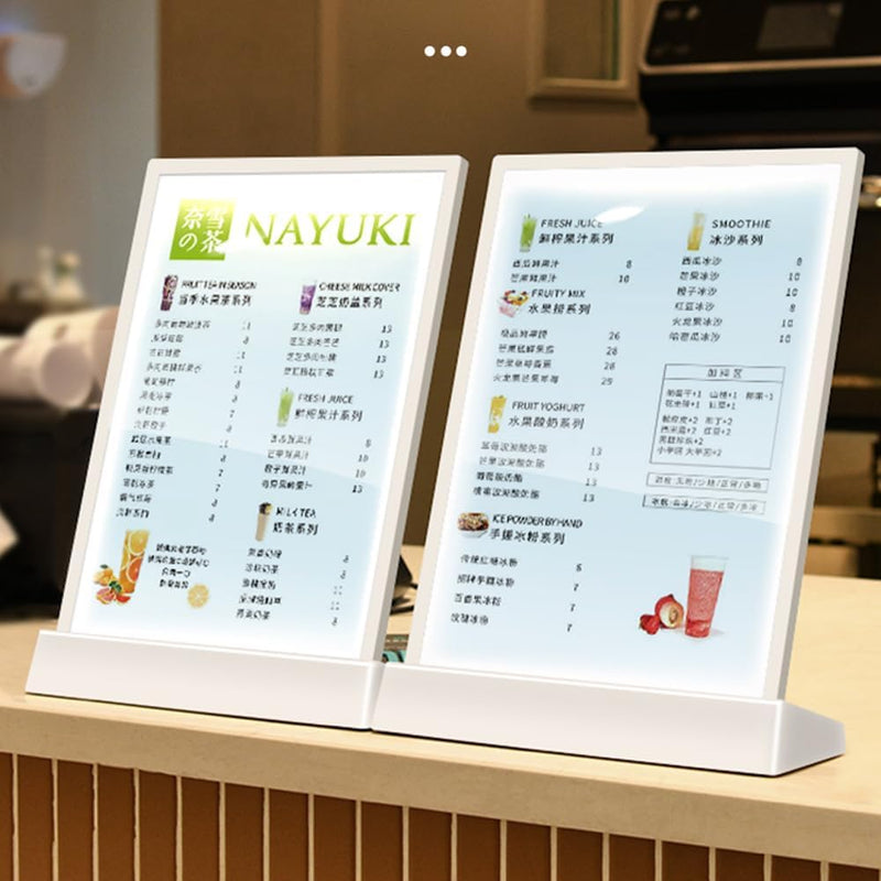 LED Acrylic Sign Holder – Illuminated Display Stand for Business