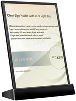 LED Acrylic Sign Holder – Illuminated Display Stand for Business
