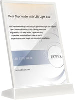LED Acrylic Sign Holder – Illuminated Display Stand for Business