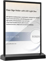 LED Acrylic Sign Holder – Illuminated Display Stand for Business