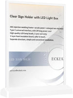 LED Acrylic Sign Holder – Illuminated Display Stand for Business