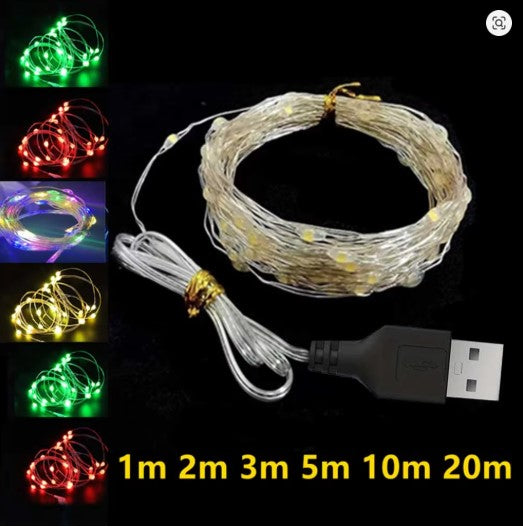 USB LED String Lights – Flexible Fairy Lights for Bedroom, Desk & Home Decor