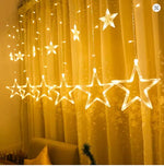 LED Star Curtain Lights – Fairy String Lights for Bedroom, Party & Home Decor