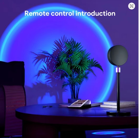 LED Sunset Projection Lamp – Aesthetic Room Night Light for Bedroom & Home Decor