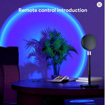 LED Sunset Projection Lamp – Aesthetic Room Night Light for Bedroom & Home Decor