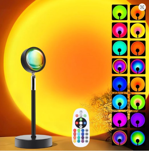 LED Sunset Projection Lamp – Aesthetic Room Night Light for Bedroom & Home Decor