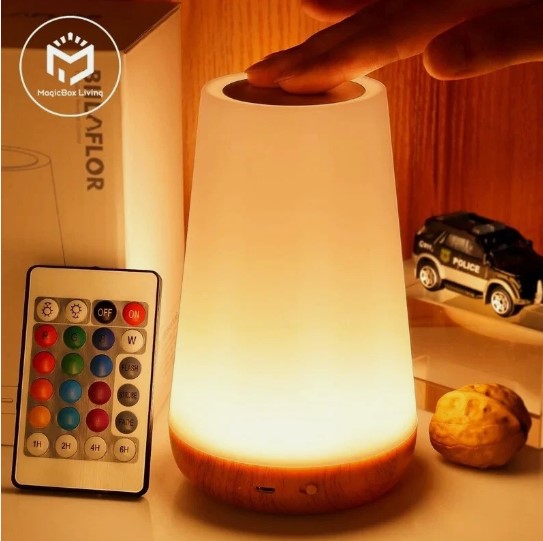 LED Color-Changing Night Light – Dimmable, Touch-Control, Mood & Kids Bedroom Lamp