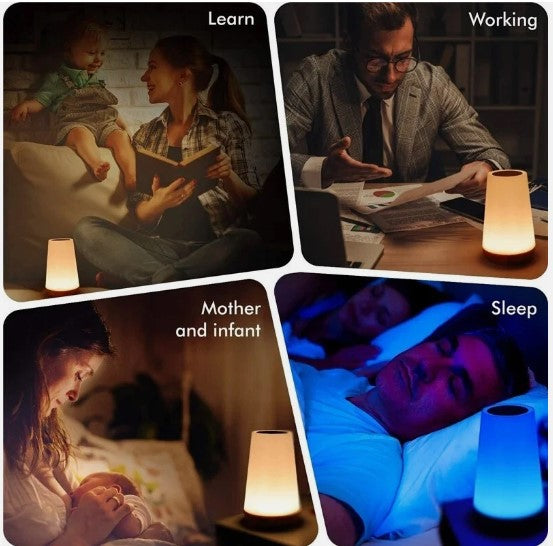 LED Color-Changing Night Light – Dimmable, Touch-Control, Mood & Kids Bedroom Lamp