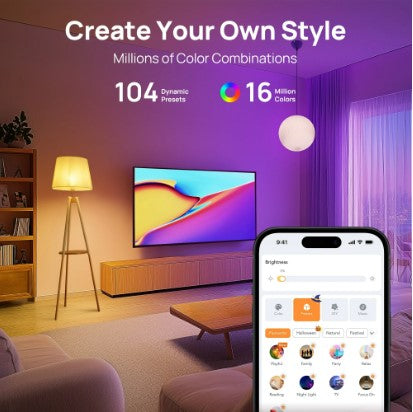 Smart RGB LED Light Bulbs – WiFi/APP Controlled Color Changing Smart Bulbs for Home & Room