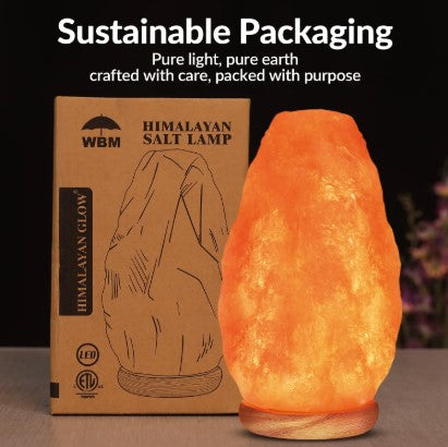 Himalayan Salt Lamp with LED – Natural Crystal Night Light for Bedroom & Home Decor
