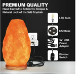 Himalayan Salt Lamp with LED – Natural Crystal Night Light for Bedroom & Home Decor