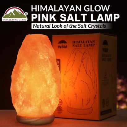 Himalayan Salt Lamp with LED – Natural Crystal Night Light for Bedroom & Home Decor