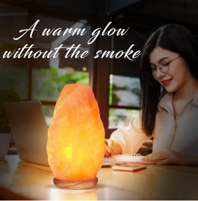 Himalayan Salt Lamp with LED – Natural Crystal Night Light for Bedroom & Home Decor