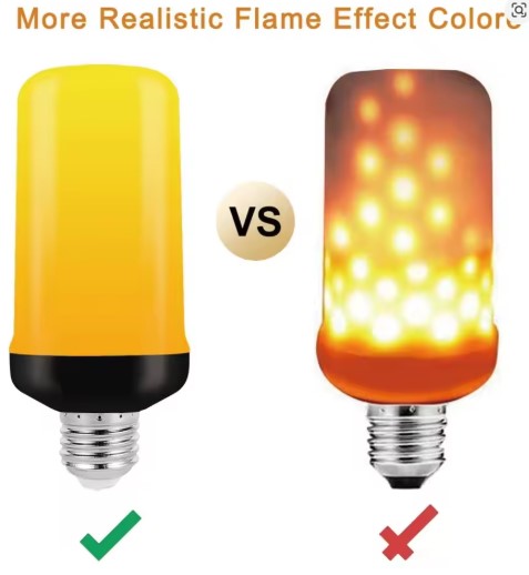 LED Flame Effect Bulb – Flickering Decorative Light for Home, Patio & Fireplace