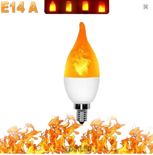 LED Flame Effect Bulb – Flickering Decorative Light for Home, Patio & Fireplace
