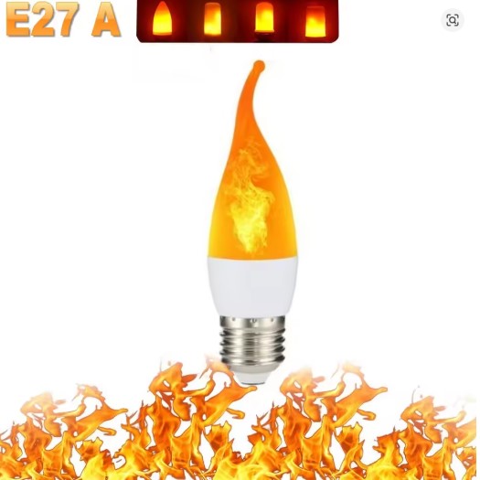 LED Flame Effect Bulb – Flickering Decorative Light for Home, Patio & Fireplace