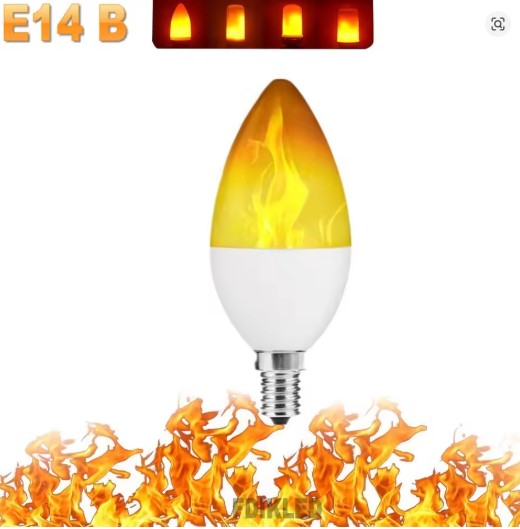 LED Flame Effect Bulb – Flickering Decorative Light for Home, Patio & Fireplace