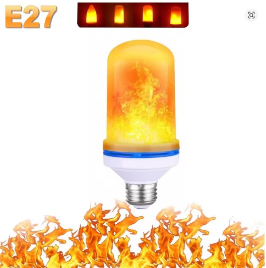 LED Flame Effect Bulb – Flickering Decorative Light for Home, Patio & Fireplace