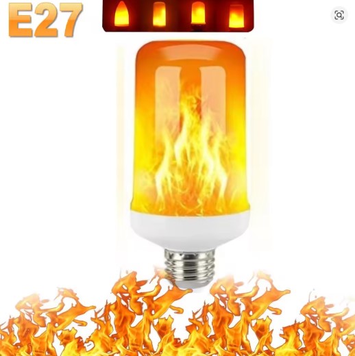 LED Flame Effect Bulb – Flickering Decorative Light for Home, Patio & Fireplace