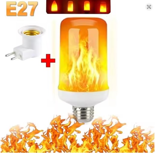 LED Flame Effect Bulb – Flickering Decorative Light for Home, Patio & Fireplace