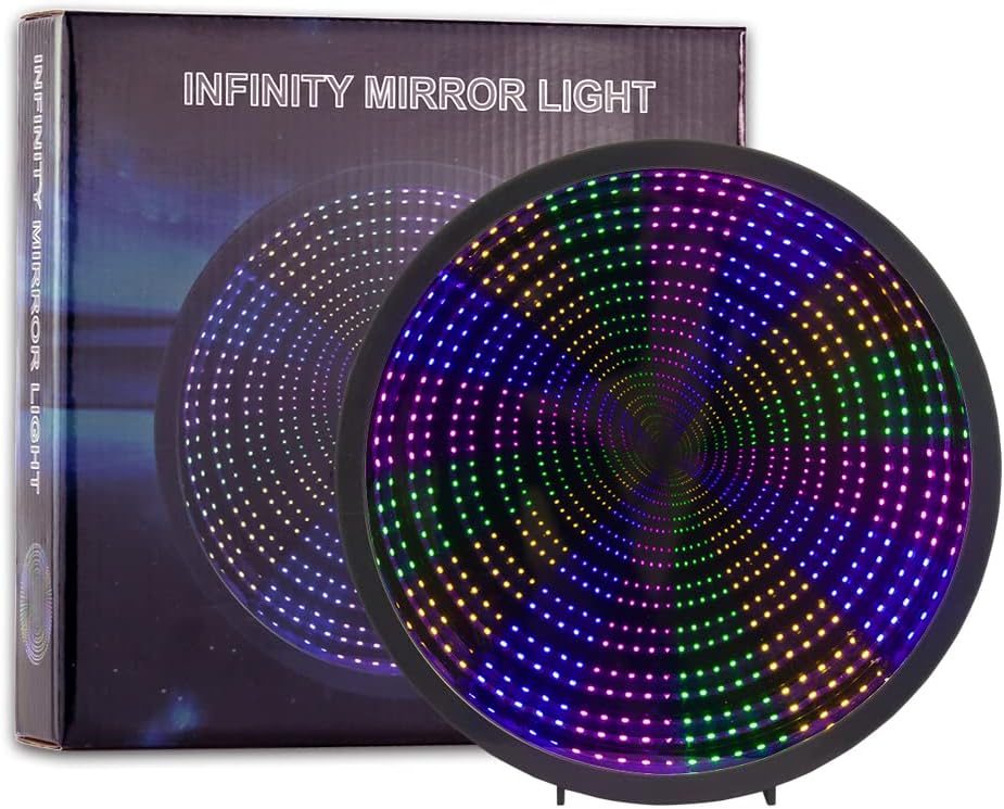 LED Infinity Mirror – Modern 3D Illusion Decorative Light for Bedroom, Desk & Home