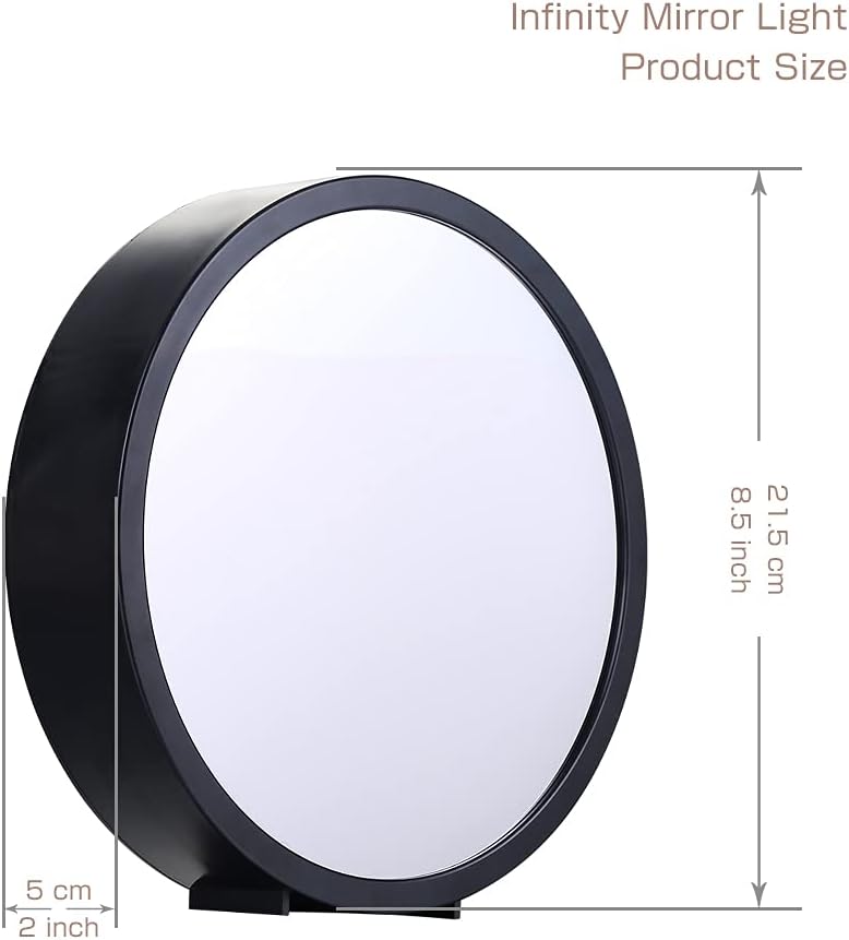 LED Infinity Mirror – Modern 3D Illusion Decorative Light for Bedroom, Desk & Home