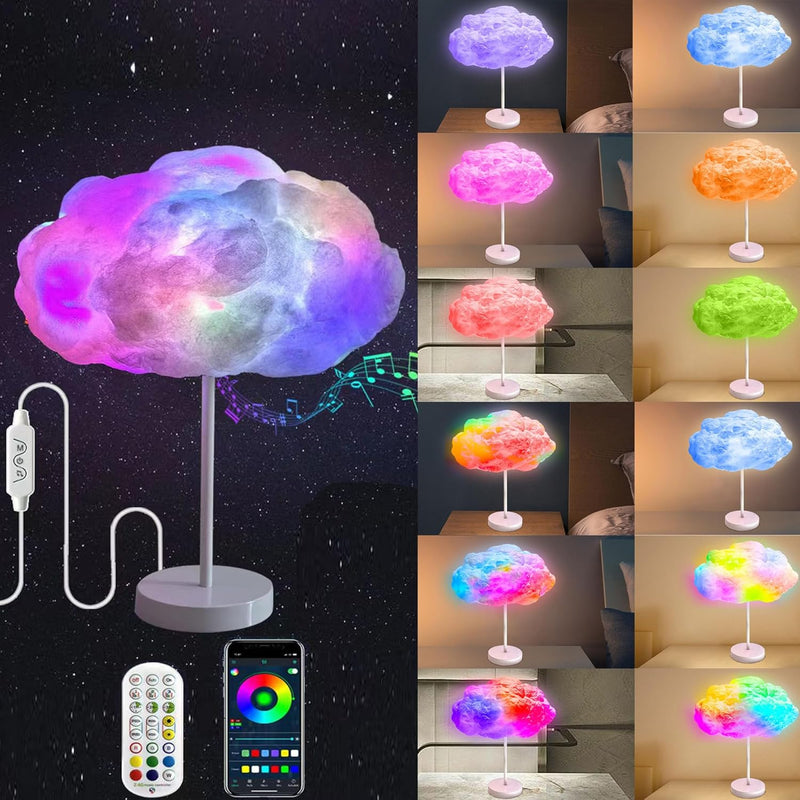 LED Cloud Lamp DIY Kit – Multicolor Changing Strip Lights Wireless Remote APP