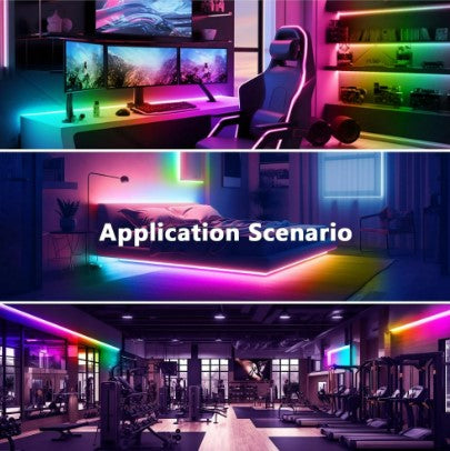 Smart LED Strip Lights 16.4ft – App & Remote Controlled RGB Lights for Bedroom