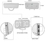LED Infinity Mirror Wall Clock – Digital Clock Large Display Mirror Surface for Makeup with Diming Mode