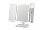 LED Tri-Fold Makeup Mirror - Lighted Vanity Mirror for Bedroom, Dressing Table & Beauty Room