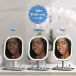 Tabletop LED Makeup Mirror - Lighted Vanity Mirror for Bedroom, Dressing Table & Beauty Room