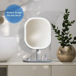 Tabletop LED Makeup Mirror - Lighted Vanity Mirror for Bedroom, Dressing Table & Beauty Room