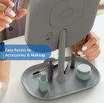 Tabletop LED Makeup Mirror - Lighted Vanity Mirror for Bedroom, Dressing Table & Beauty Room
