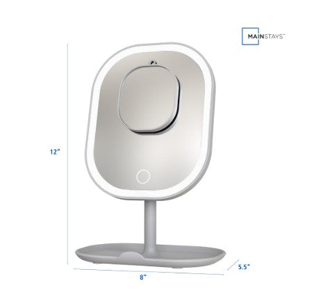 Tabletop LED Makeup Mirror - Lighted Vanity Mirror for Bedroom, Dressing Table & Beauty Room