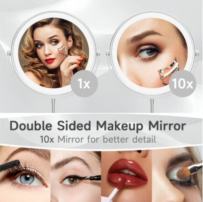 LED Magnifying Makeup Mirror 10x - Lighted Vanity Mirror for Precise Makeup & Beauty Room