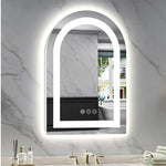 Arched LED Vanity Mirror 28" x 20" - Lighted Makeup & Dressing Table Mirror for Bedroom & Beauty Room