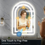 Arched LED Vanity Mirror 28" x 20" - Lighted Makeup & Dressing Table Mirror for Bedroom & Beauty Room