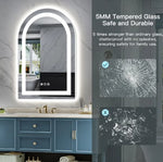 Arched LED Vanity Mirror 28" x 20" - Lighted Makeup & Dressing Table Mirror for Bedroom & Beauty Room