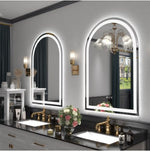 Arched LED Vanity Mirror 28" x 20" - Lighted Makeup & Dressing Table Mirror for Bedroom & Beauty Room