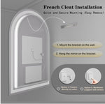 Arched LED Vanity Mirror 28" x 20" - Lighted Makeup & Dressing Table Mirror for Bedroom & Beauty Room