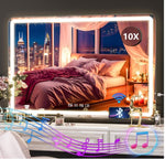 Smart LED Mirror with Bluetooth 32" x 21.7" – Touch Control Vanity Mirror with Built-in Speakers