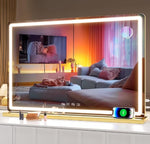 Smart LED Mirror with Bluetooth 32" x 21.7" – Touch Control Vanity Mirror with Built-in Speakers