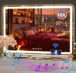 Smart LED Mirror with Bluetooth 32" x 21.7" – Touch Control Vanity Mirror with Built-in Speakers