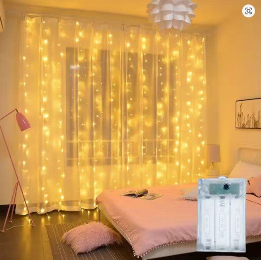 LED Curtain Lights 300 LEDs – Fairy String Lights for Bedroom, Party & Home Decor